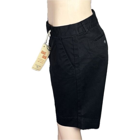 Dockers 10 Black Khaki Diem Zip Button Waist 5 Pockets Cotton Bermuda Shorts - Picture 5 of 6